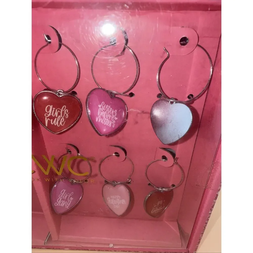 CWC Wine Glass Charms & Bottle Stopper Set Galentine's Day Showers Bridal